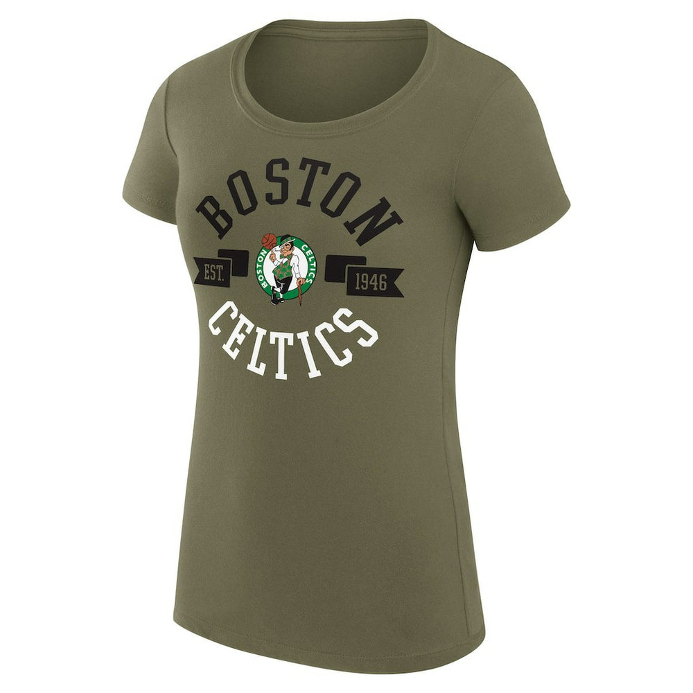 Boston Celtics G-III 4Her by Carl Banks Women's Super-Slim Fit Lightweight Large City Logo T-Shirt Green - NBA