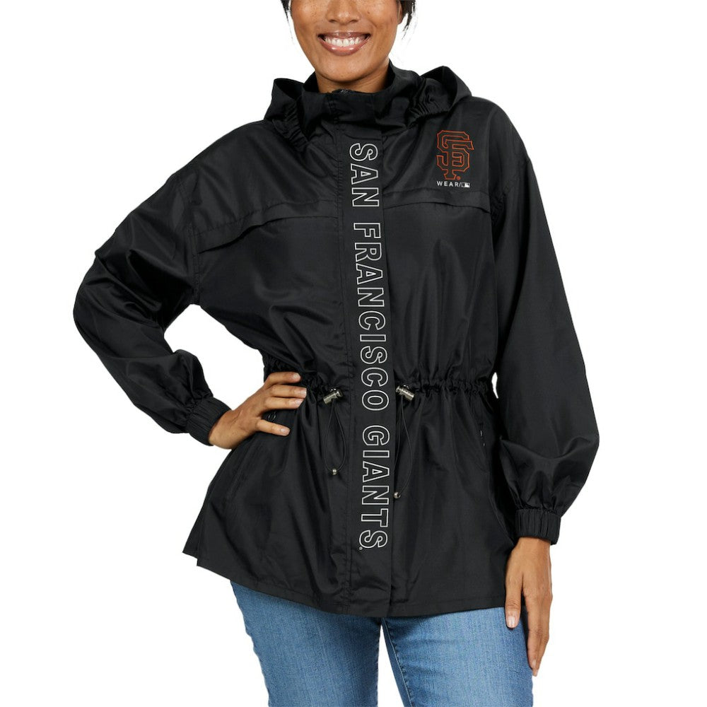 San Francisco Giants WEAR by Erin Andrews Women's Full-Zip Windbreaker Hoodie Jacket - MLB