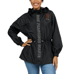 San Francisco Giants WEAR by Erin Andrews Women's Full-Zip Windbreaker Hoodie Jacket - MLB