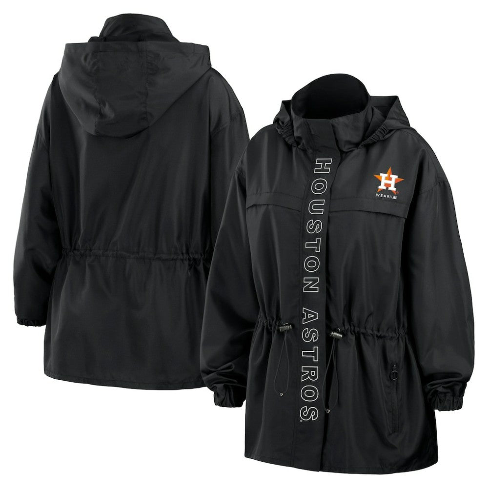 Houston Astros WEAR by Erin Andrews Women's Full-Zip Windbreaker Hoodie Jacket - MLB