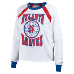 Atlanta Braves WEAR by Erin Andrews Women's Raglan Long Sleeve T-Shirt - MLB