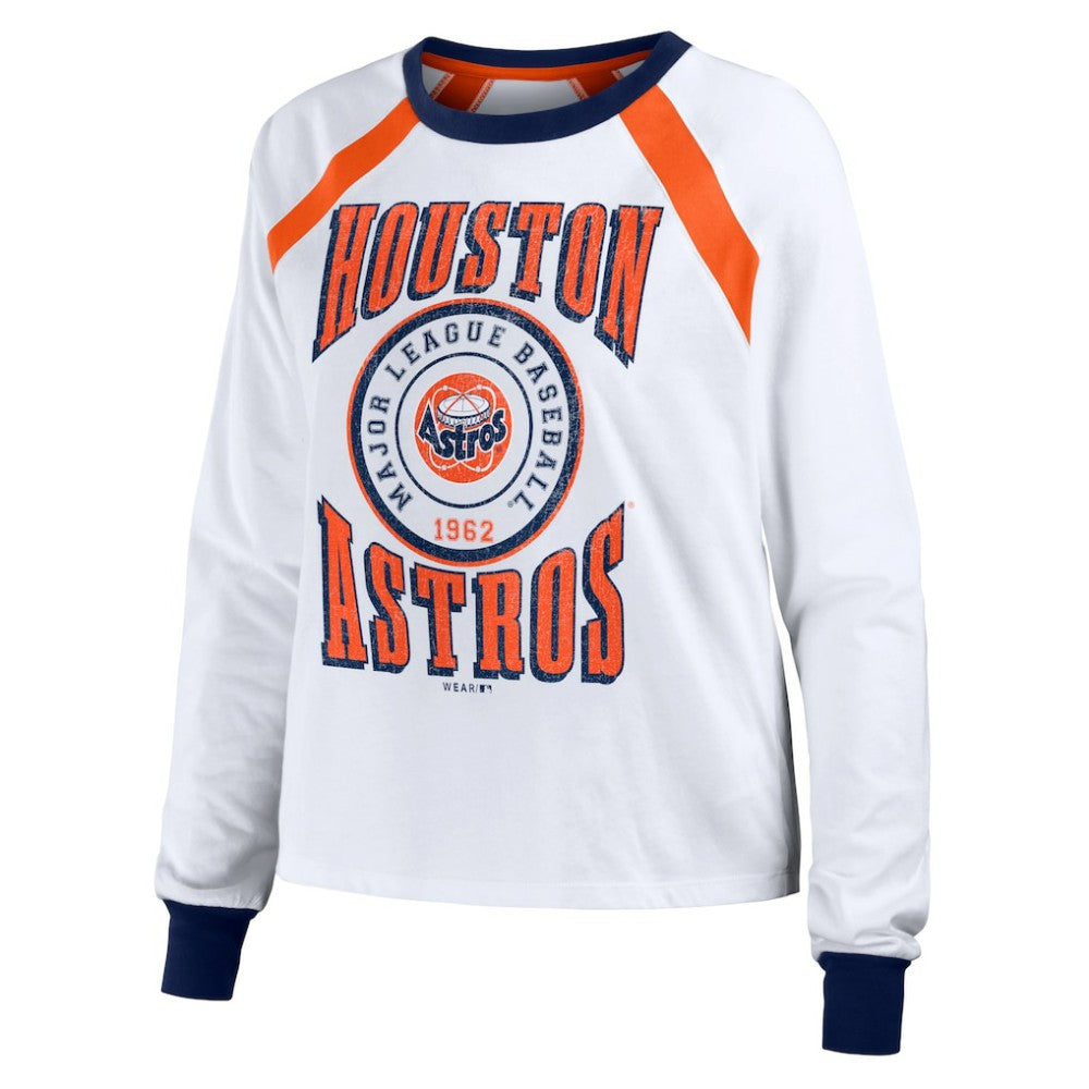 Houston Astros WEAR by Erin Andrews Women's Raglan Long Sleeve T-Shirt - MLB