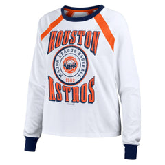 Houston Astros WEAR by Erin Andrews Women's Raglan Long Sleeve T-Shirt - MLB