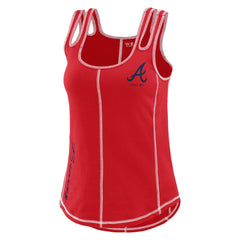 Atlanta Braves WEAR by Erin Andrews Women's Contrast Stitch Tank Top - MLB