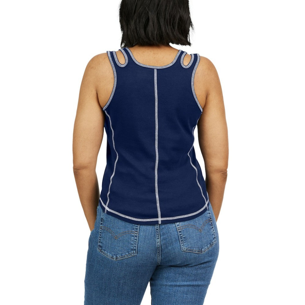 Boston Red Sox WEAR by Erin Andrews Women's Contrast Stitch Tank Top - MLB