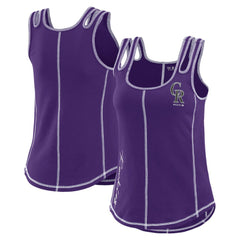 Colorado Rockies WEAR by Erin Andrews Women's Contrast Stitch Tank Top - MLB