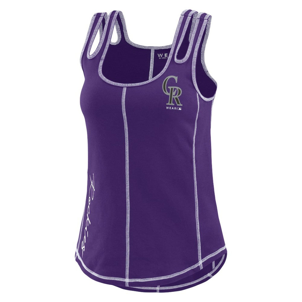Colorado Rockies WEAR by Erin Andrews Women's Contrast Stitch Tank Top - MLB