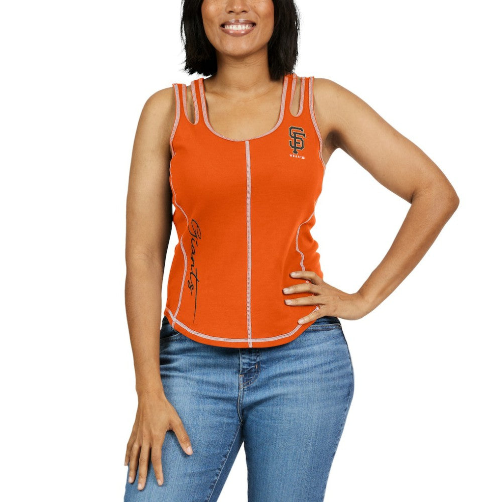 San Francisco Giants WEAR by Erin Andrews Women's Contrast Stitch Tank Top - MLB