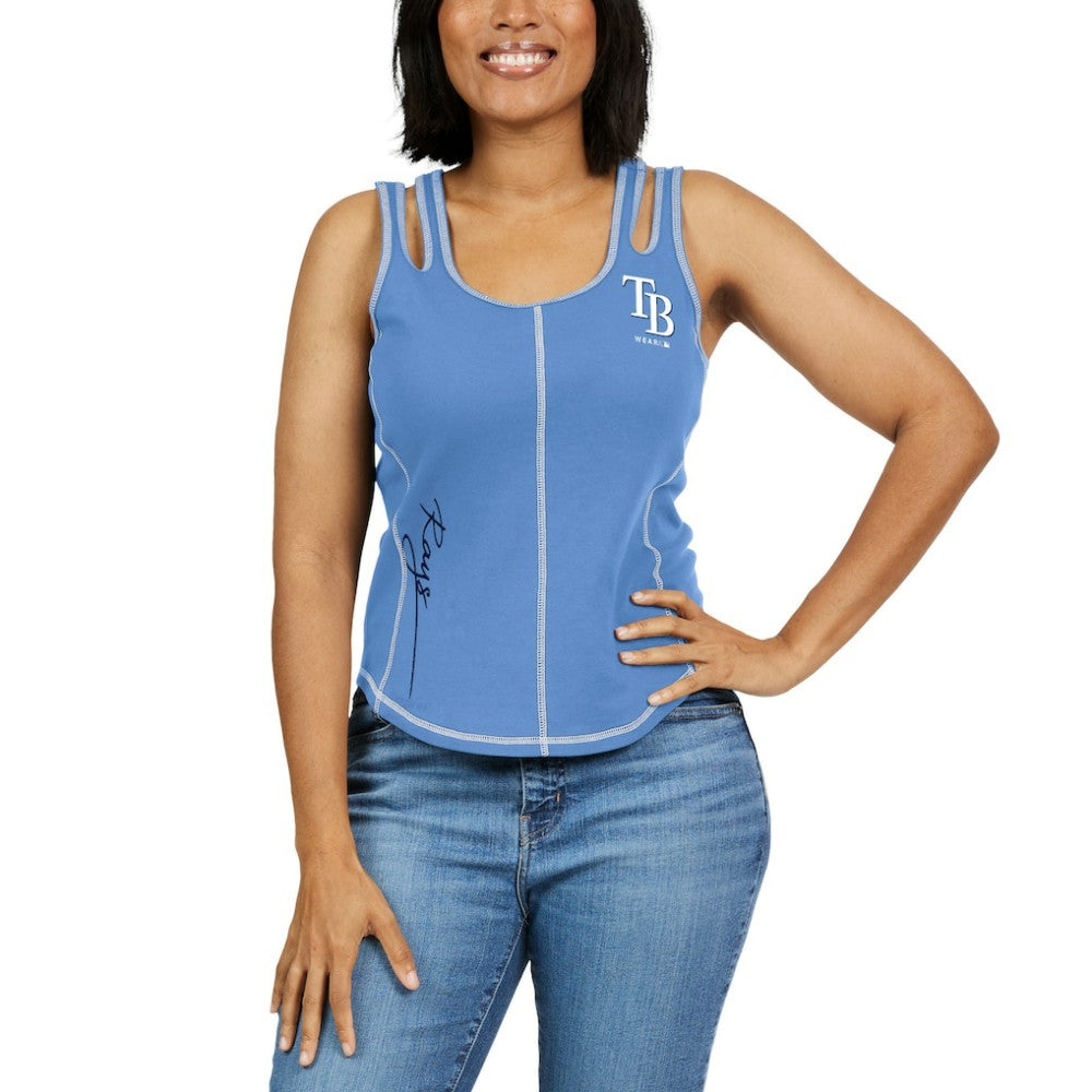 Tampa Bay Rays WEAR by Erin Andrews Women's Contrast Stitch Tank Top - MLB