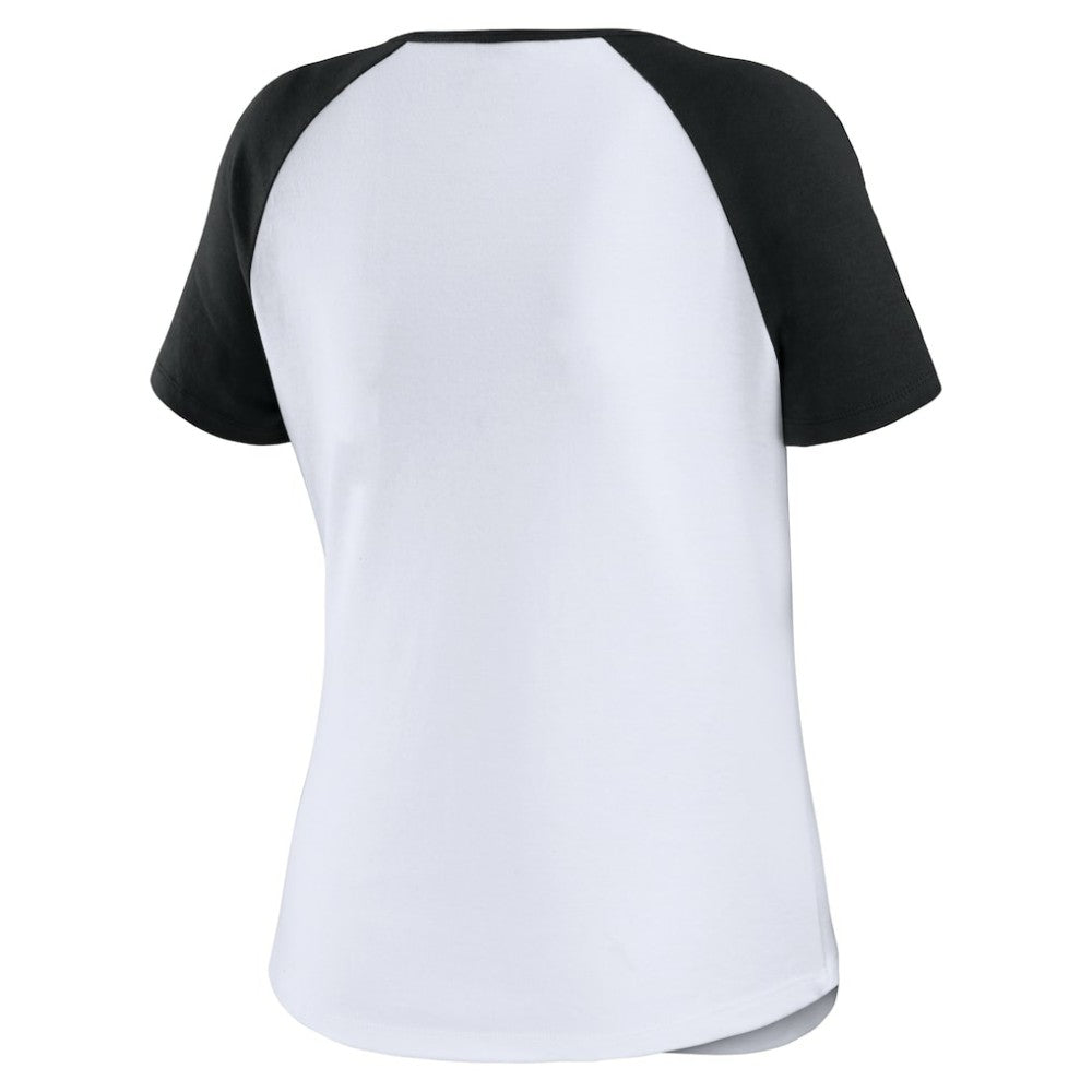 Chicago White Sox WEAR by Erin Andrews Women's Fitted Henley Raglan T-Shirt - MLB