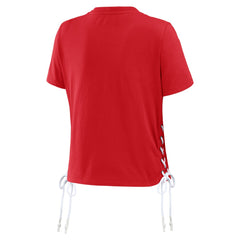 St. Louis Cardinals WEAR by Erin Andrews Women's Side Lace-Up Cropped T-Shirt - MLB