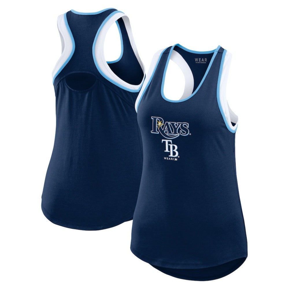 Tampa Bay Rays WEAR by Erin Andrews Women's Colorblock Racerback Tank Top - MLB