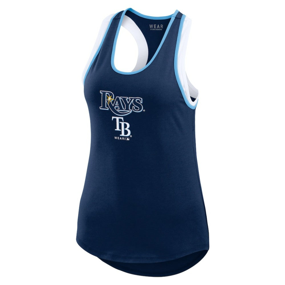 Tampa Bay Rays WEAR by Erin Andrews Women's Colorblock Racerback Tank Top - MLB