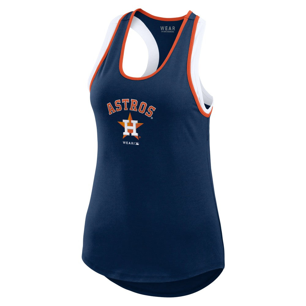 Houston Astros WEAR by Erin Andrews Women's Colorblock Racerback Tank Top - MLB