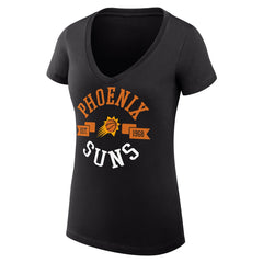 Phoenix Suns G-III 4Her by Carl Banks Women's Super-Slim Fit Lightweight Large City Logo V-Neck T-Shirt Black - NBA