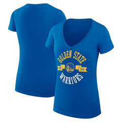 Golden State Warriors G-III 4Her by Carl Banks Women's Super-Slim Fit Lightweight Large City Logo V-Neck T-Shirt Royal - NBA