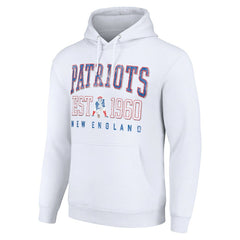 New England Patriots Starter Unisex Throwback Logo Pullover Hoodie White | NFL