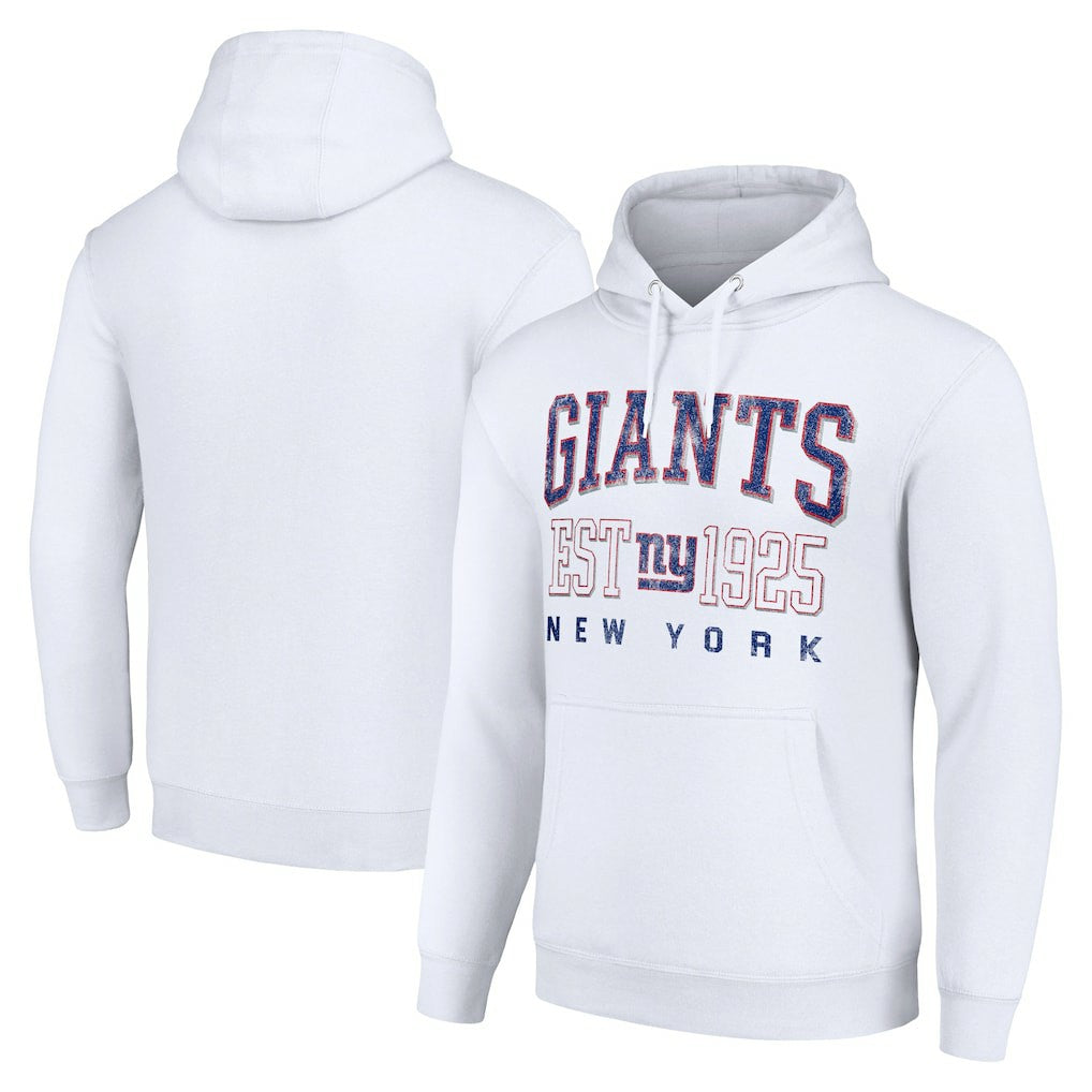 New York Giants Starter Unisex Throwback Logo Pullover Hoodie White | NFL