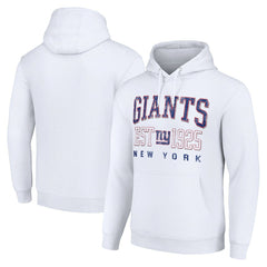 New York Giants Starter Unisex Throwback Logo Pullover Hoodie White | NFL