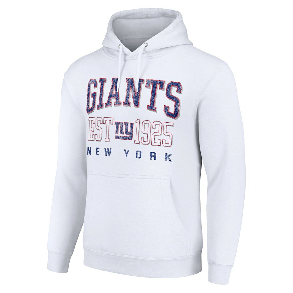 New York Giants Starter Unisex Throwback Logo Pullover Hoodie White | NFL