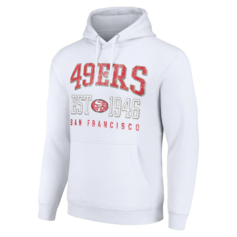 San Francisco 49ers Starter Unisex Throwback Logo Pullover Hoodie White | NFL