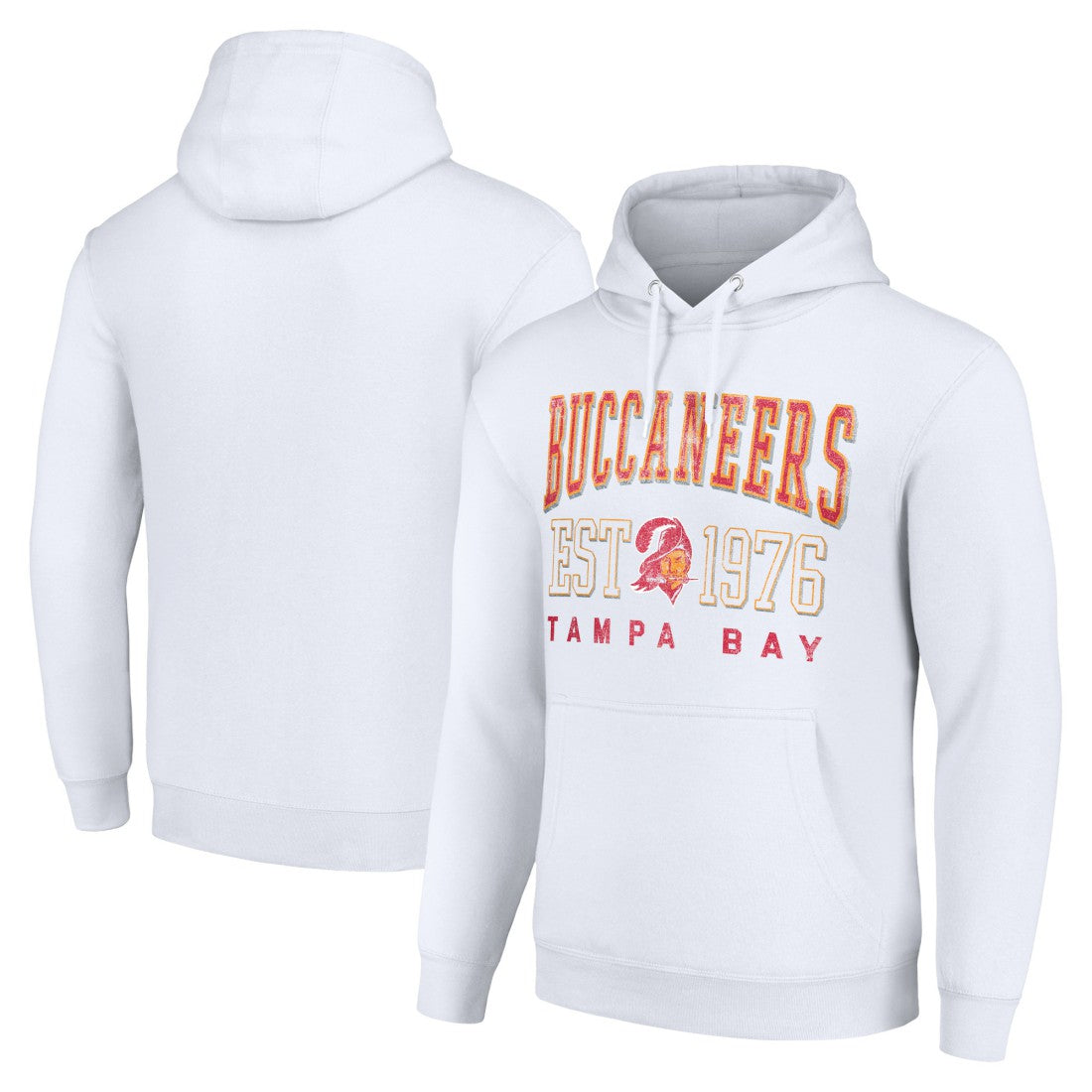 Tampa Bay Buccaneers Starter Unisex Throwback Logo Pullover Hoodie White | NFL