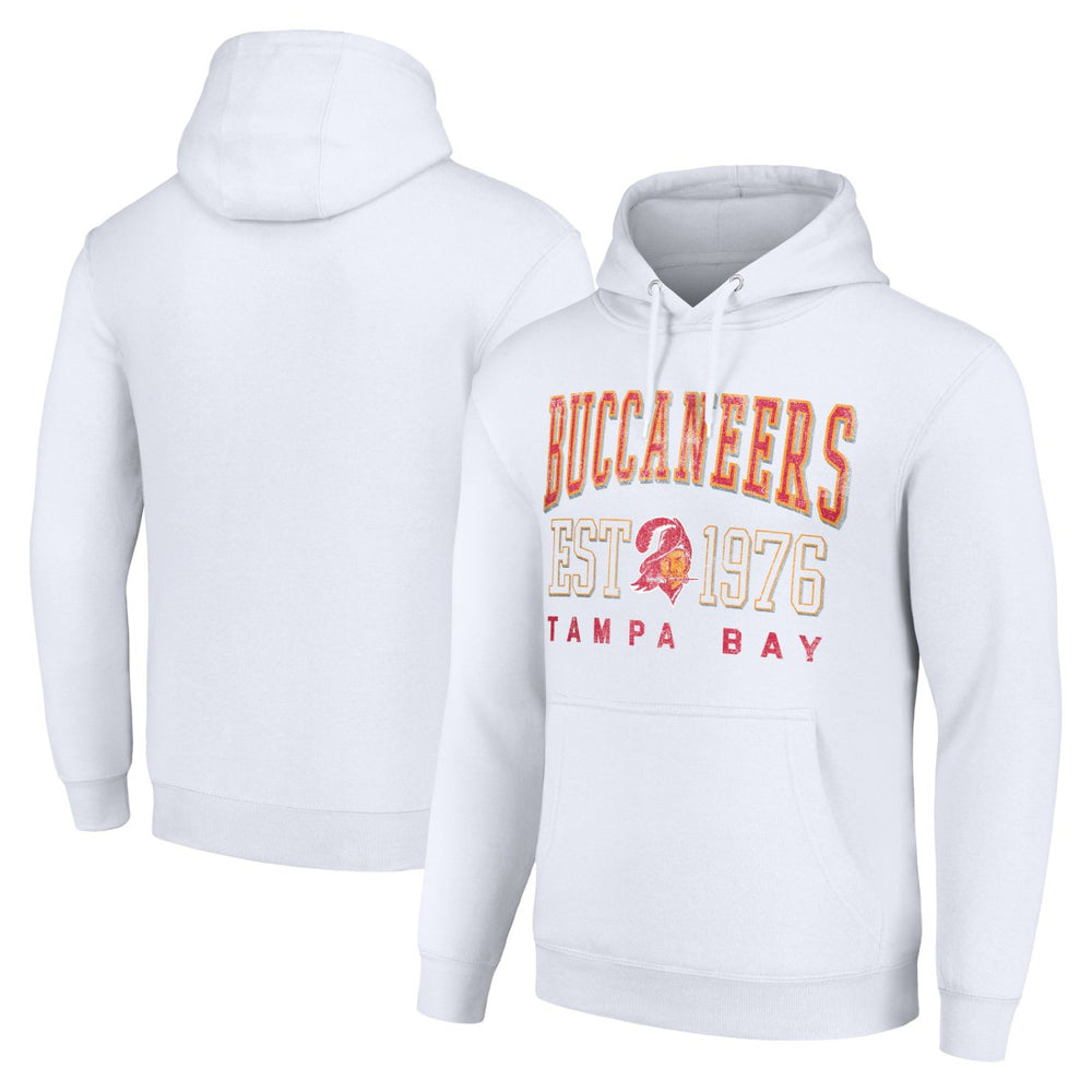 Tampa Bay Buccaneers Starter Unisex Throwback Logo Pullover Hoodie White | NFL