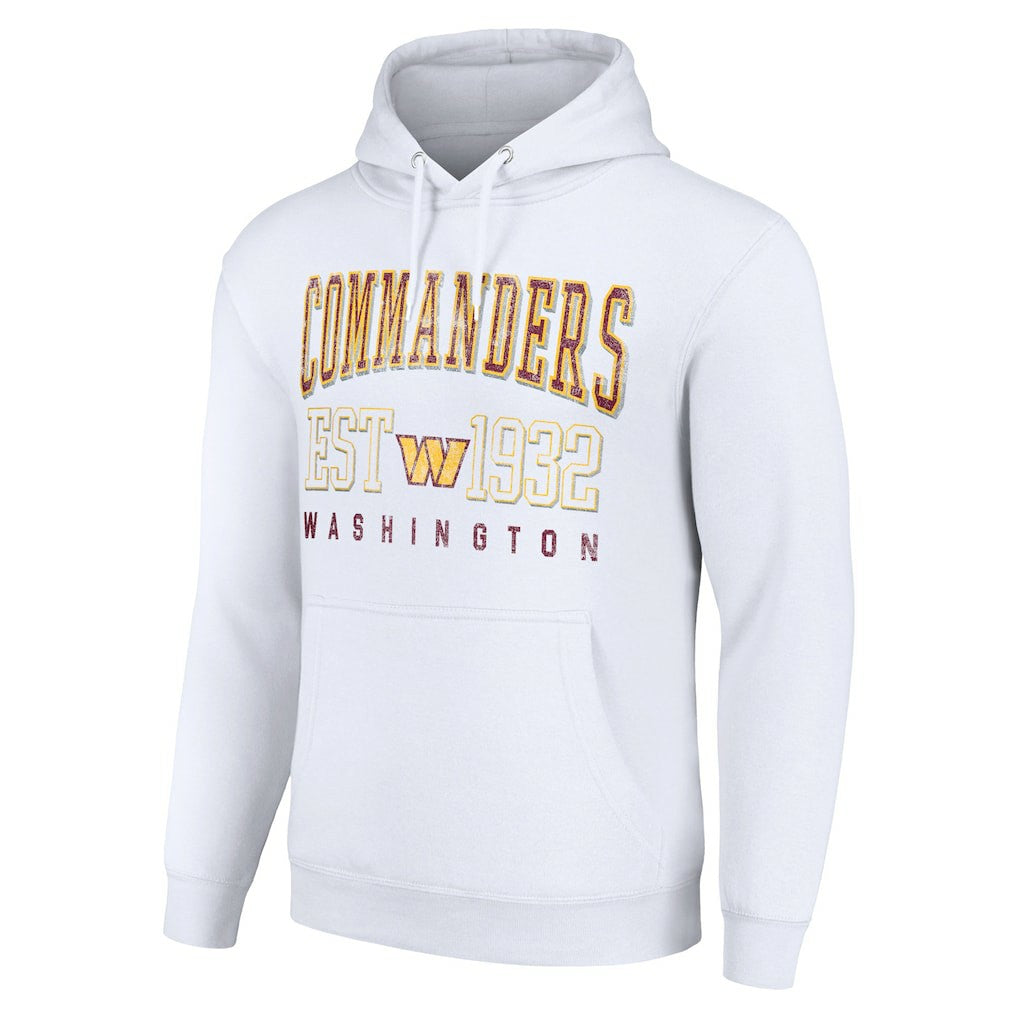 Washington Commanders Starter Unisex Throwback Logo Pullover Hoodie White | NFL