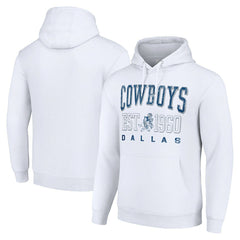 Dallas Cowboys Starter Unisex Throwback Logo Pullover Hoodie White | NFL