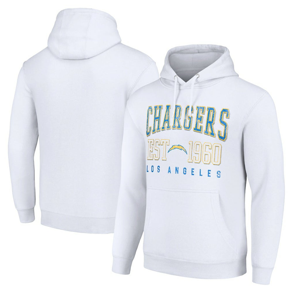 Los Angeles Chargers Starter Unisex Throwback Logo Pullover Hoodie White | NFL