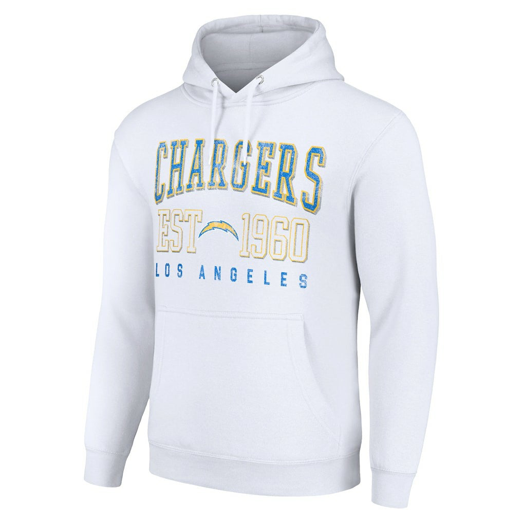 Los Angeles Chargers Starter Unisex Throwback Logo Pullover Hoodie White | NFL