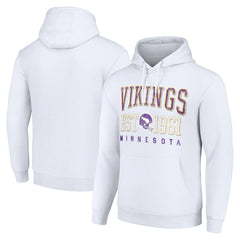 Minnesota Vikings Starter Unisex Throwback Logo Pullover Hoodie White | NFL