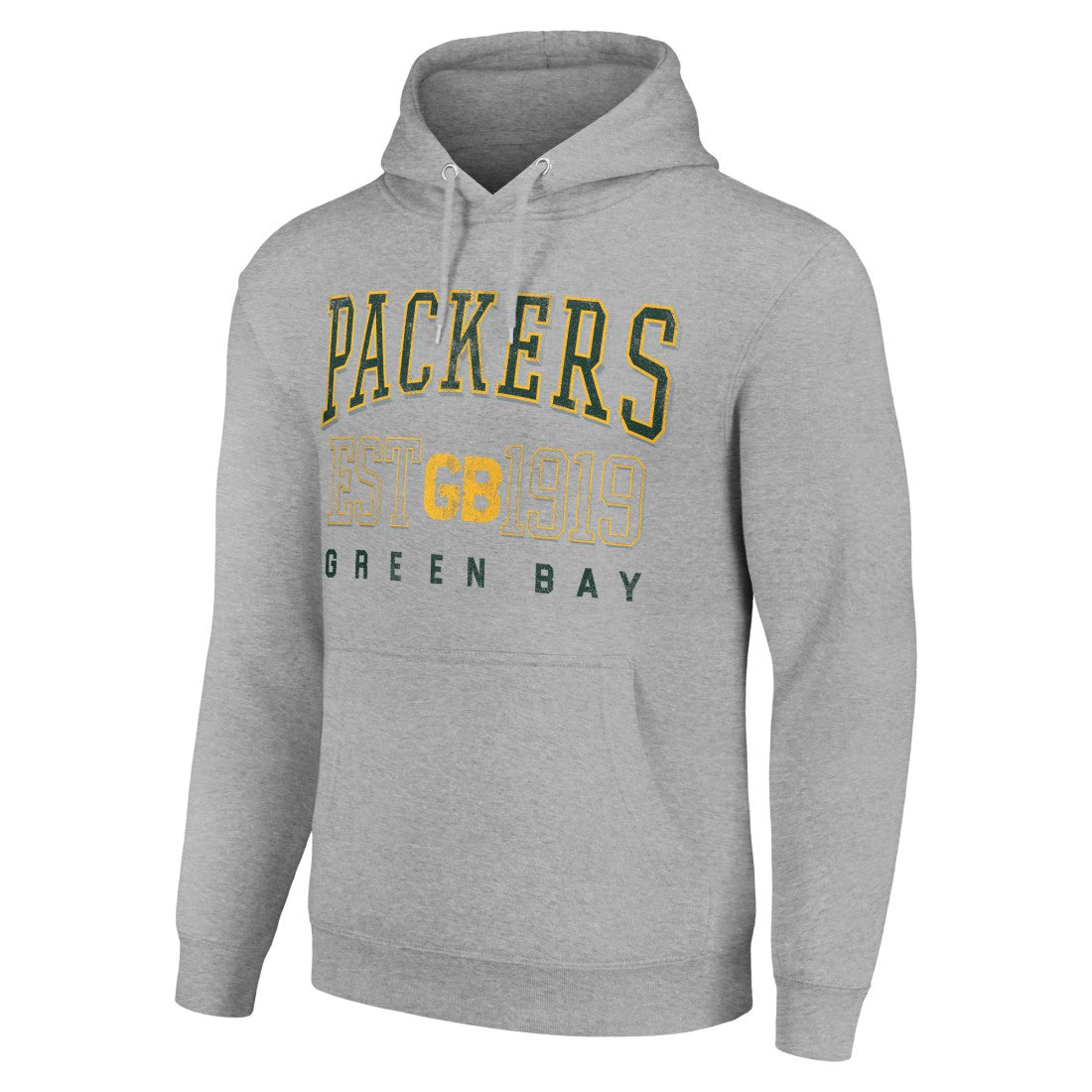 Green Bay Packers Starter Unisex Throwback Logo Pullover Hoodie Heather Gray | NFL