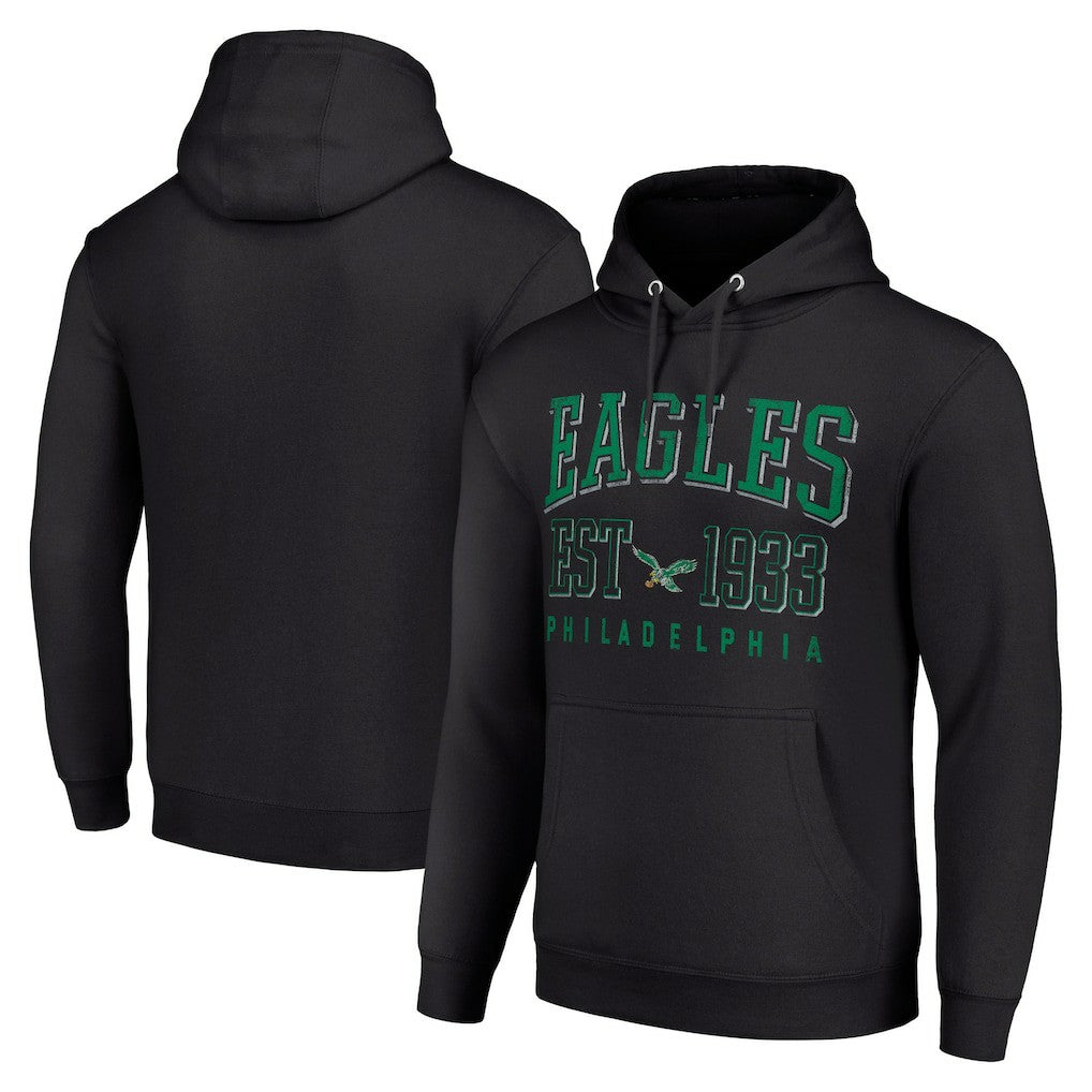 Philadelphia Eagles Starter Unisex Throwback Logo Pullover Hoodie Black | NFL