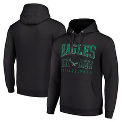 Philadelphia Eagles Starter Unisex Throwback Logo Pullover Hoodie Black | NFL