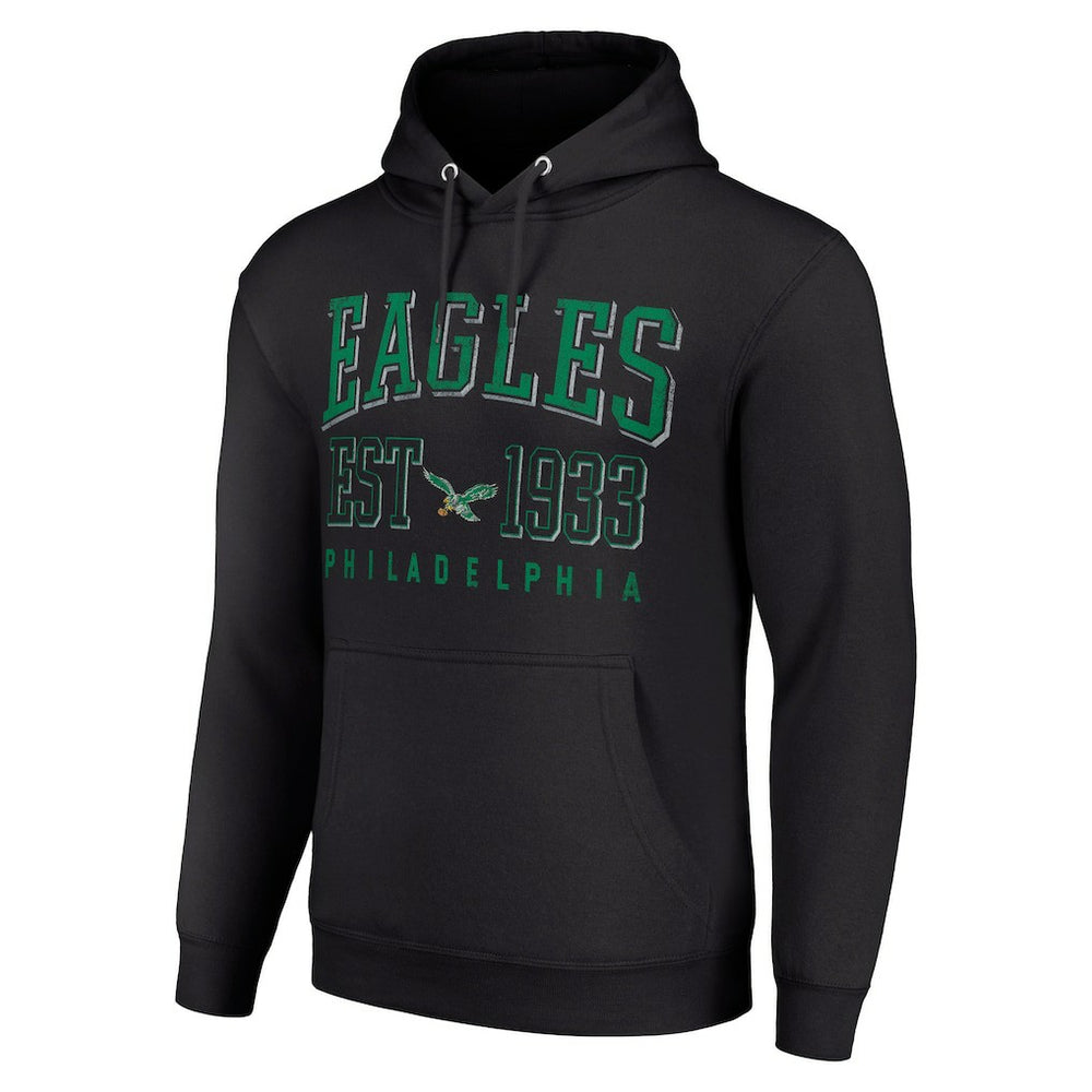 Philadelphia Eagles Starter Unisex Throwback Logo Pullover Hoodie Black | NFL