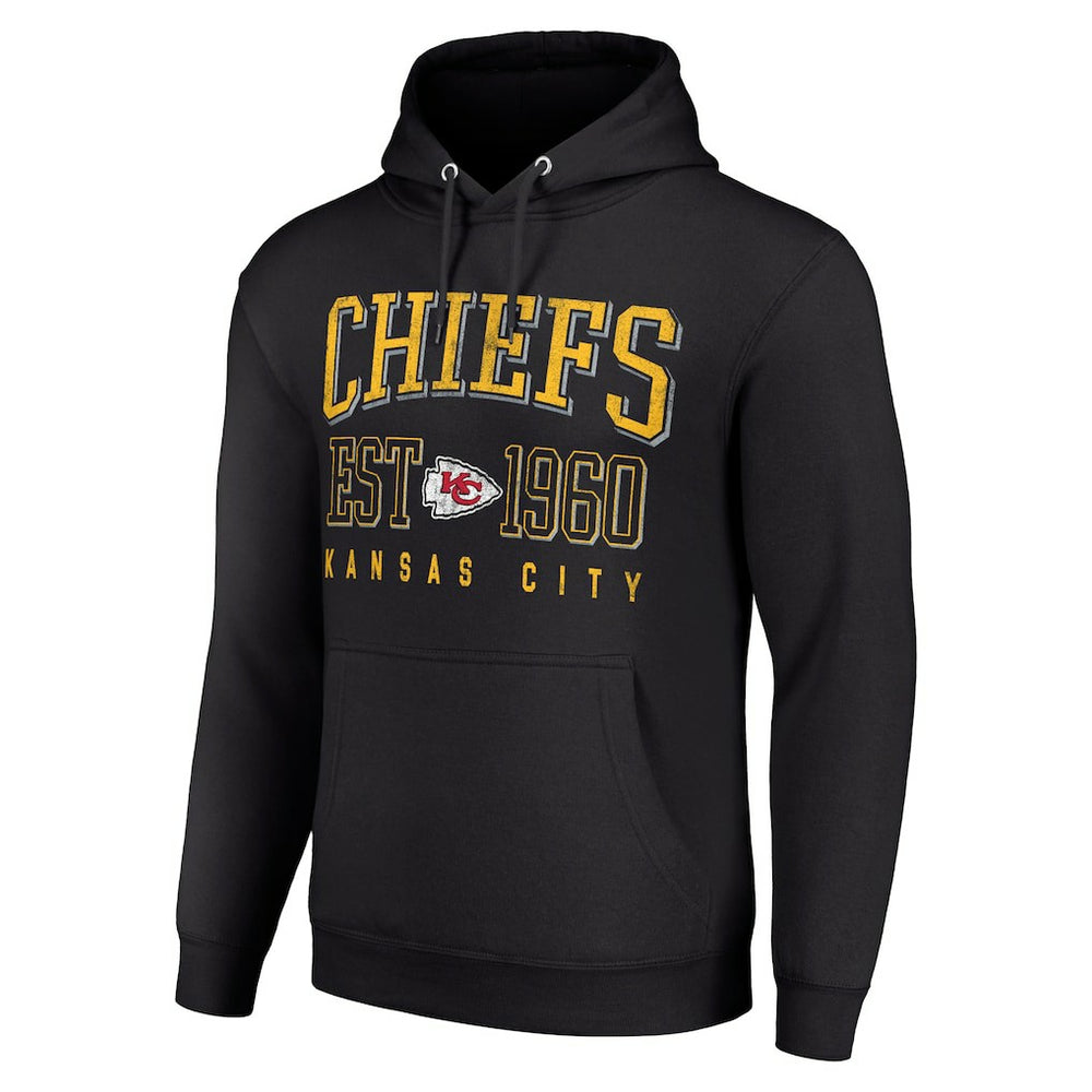 Kansas City Chiefs Starter Unisex Throwback Logo Pullover Hoodie Black | NFL