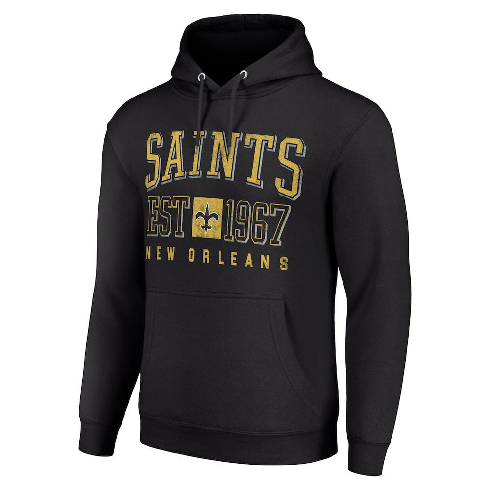 New Orleans Saints Starter Unisex Throwback Logo Pullover Hoodie Black | NFL
