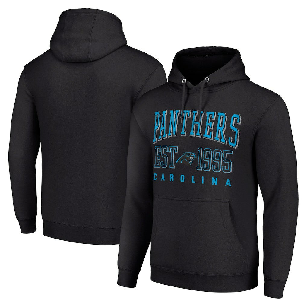 Carolina Panthers Starter Unisex Throwback Logo Pullover Hoodie Black | NFL