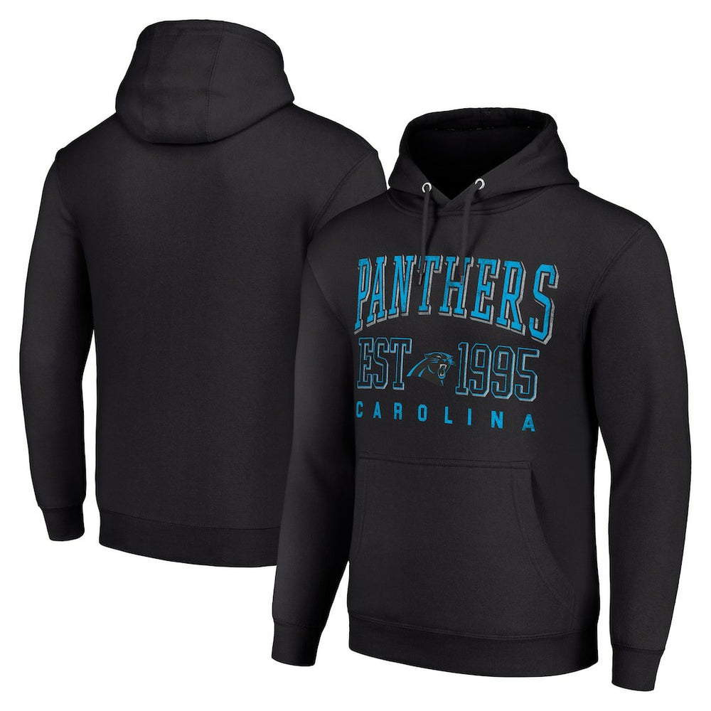 Carolina Panthers Starter Unisex Throwback Logo Pullover Hoodie Black | NFL