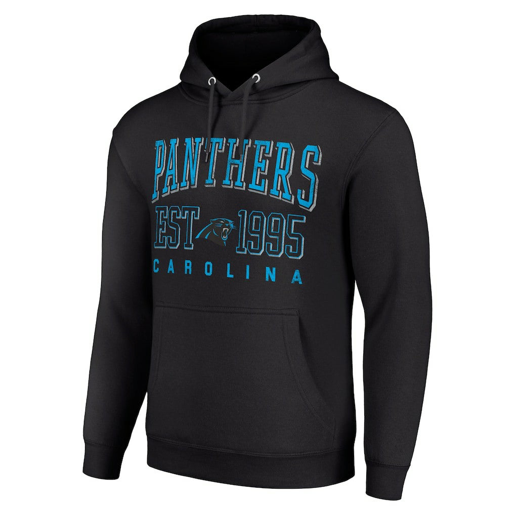 Carolina Panthers Starter Unisex Throwback Logo Pullover Hoodie Black | NFL