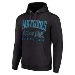 Carolina Panthers Starter Unisex Throwback Logo Pullover Hoodie Black | NFL