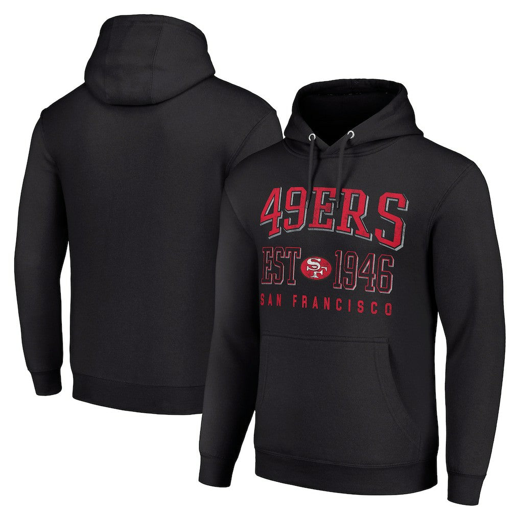 San Francisco 49ers Starter Unisex Throwback Logo Pullover Hoodie Black | NFL