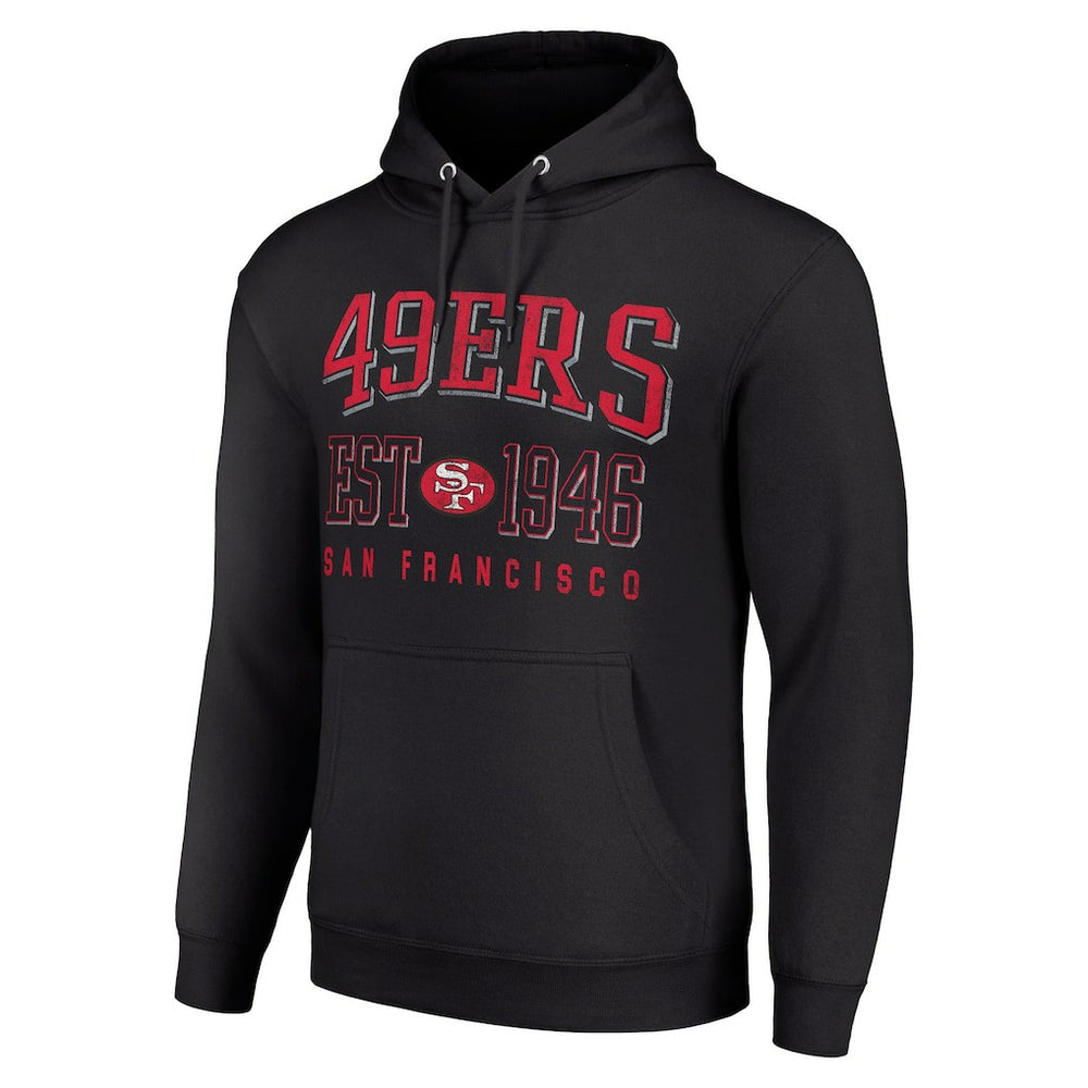 San Francisco 49ers Starter Unisex Throwback Logo Pullover Hoodie Black | NFL