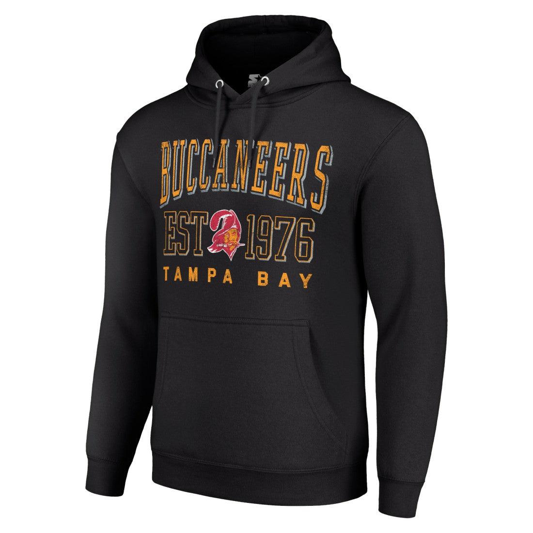 Tampa Bay Buccaneers Starter Unisex Throwback Logo Pullover Hoodie Black | NFL