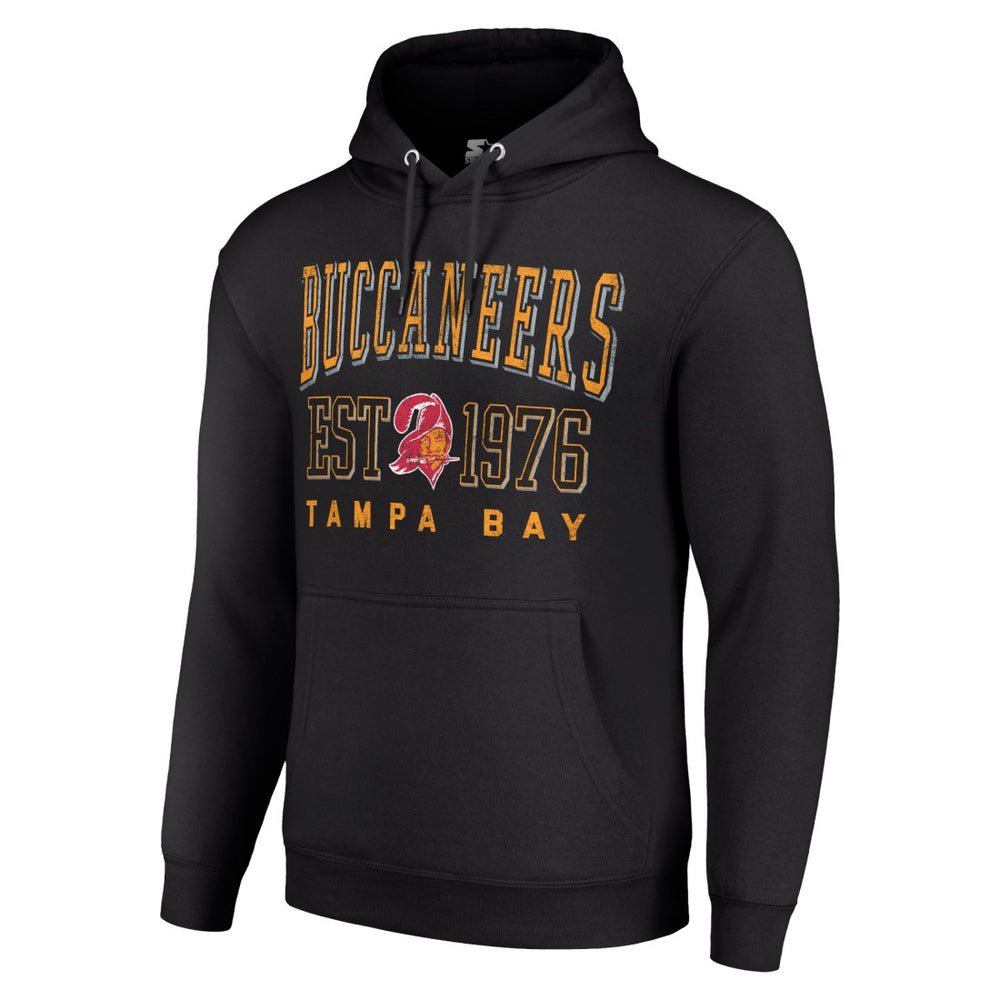 Tampa Bay Buccaneers Starter Unisex Throwback Logo Pullover Hoodie Black | NFL