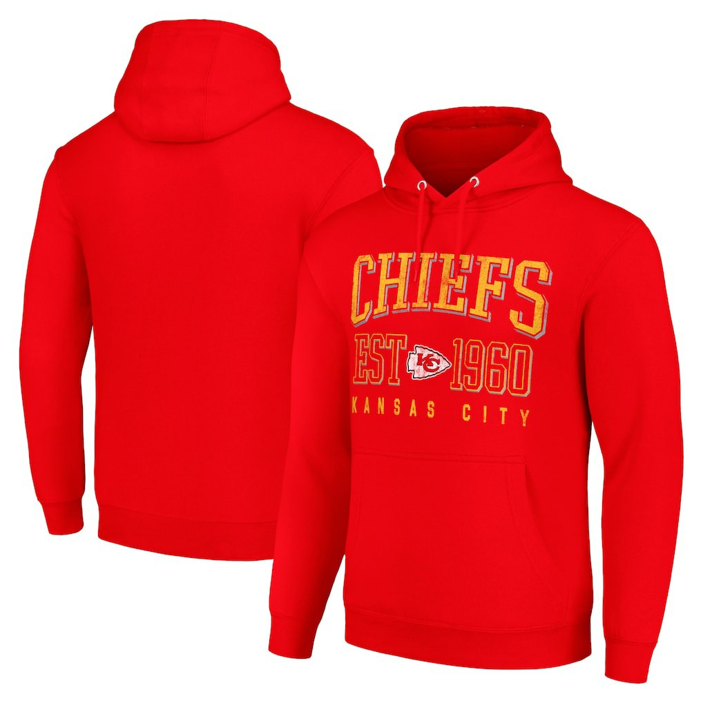Kansas City Chiefs Starter Unisex Throwback Logo Pullover Hoodie Red | NFL