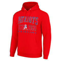 New England Patriots Starter Unisex Throwback Logo Pullover Hoodie Red | NFL