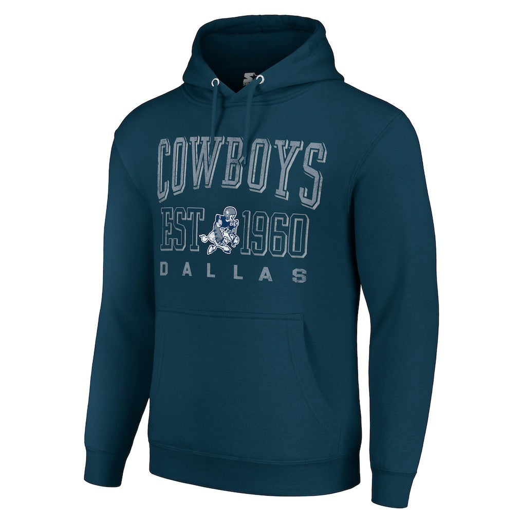 Dallas Cowboys Starter Unisex Throwback Logo Pullover Hoodie Navy | NFL