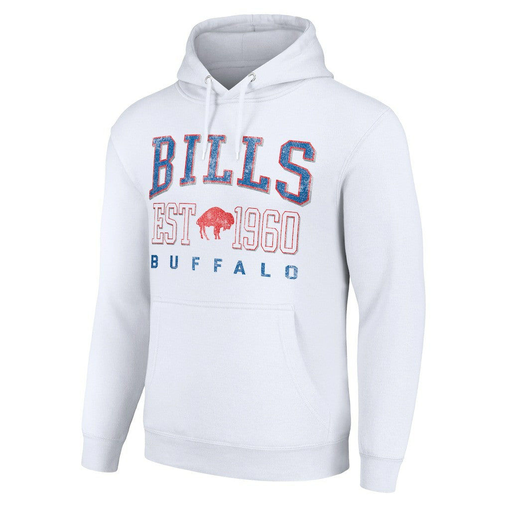 Buffalo Bills Starter Unisex Throwback Logo Pullover Hoodie White | NFL